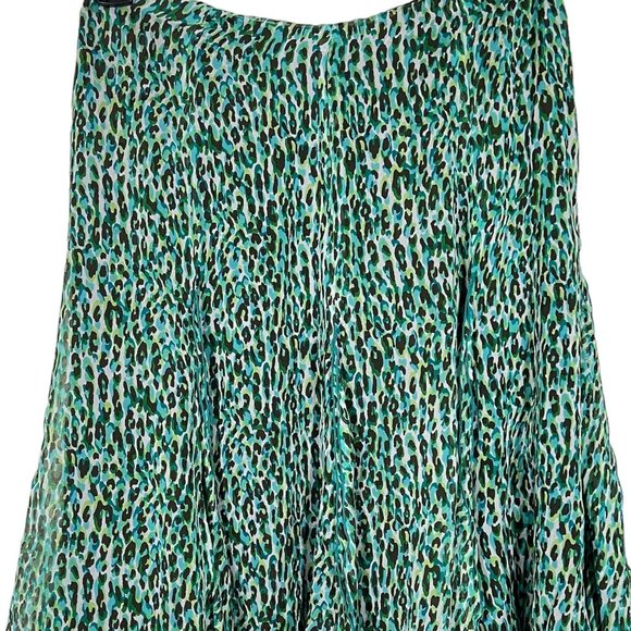 Dana Buchman - Women's Size 8 - Skirt w/Black & Blue Animal Print - 100% Silk - Picture 3 of 8